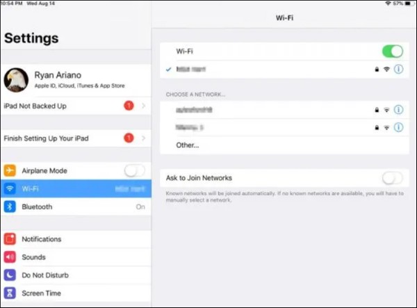 Bạn hãy thử kết nối iPad với một mạng Wi-Fi khác 