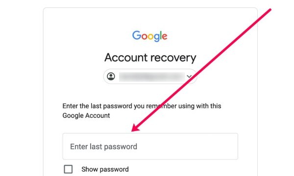 Nhập địa chỉ Gmail cần khôi phục và nhấn "Recover Passwords"