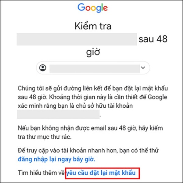 Bạn có thể thiết lập lại mật khẩu mới