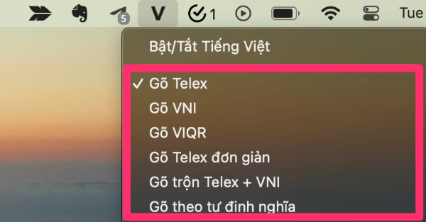 Kiểm tra xem bộ gõ đang sử dụng là Telex, VNI hay Unikey