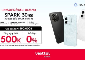 Hotsale mở bán TECNO SPARK 30 5G giá chỉ 4.49 triệu, giảm ngay 500K