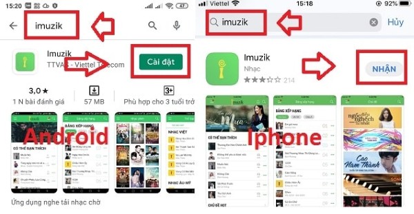 Tải và cài đặt ứng dụng Imuzik về điện thoại