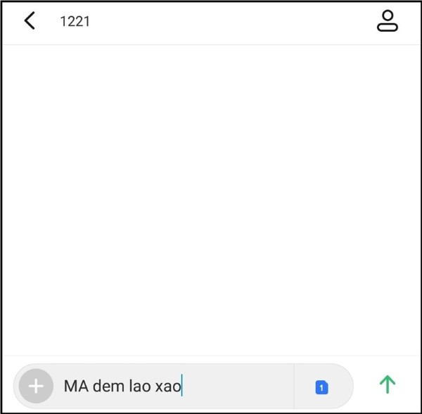 Soạn tin nhắn MA gửi đến 1221