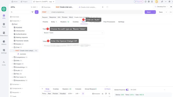 Nhấn nút Gửi để gửi yêu cầu đến ChatGPT API