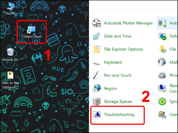 Chọn vào Troubleshooting