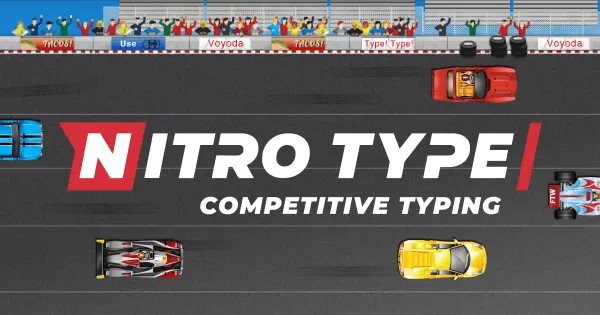 Trò chơi đua xe Nitro Type kết hợp với luyện gõ phím