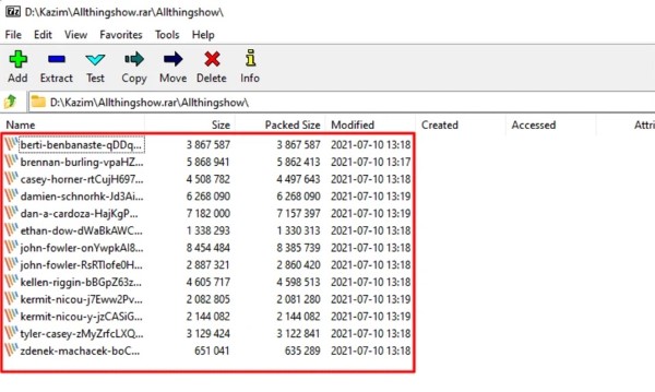 Xem chi tiết nội dung bên trong file RAR