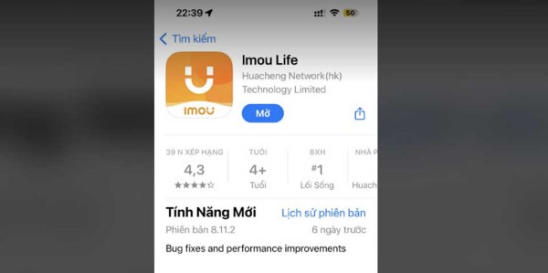 Tải và đăng nhập vào ứng dụng Imou Life