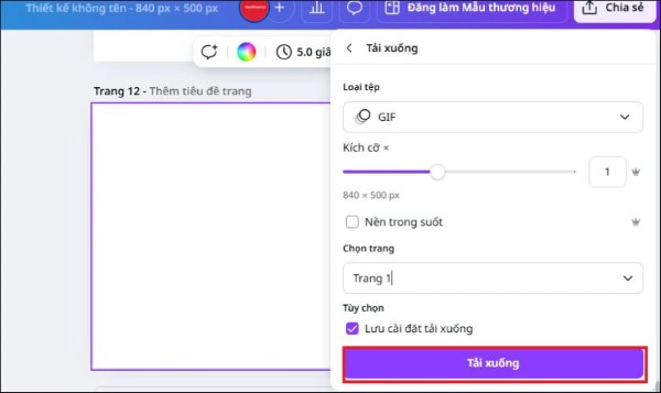 Chọn trang có hiệu ứng và tải xuống