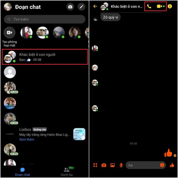 Messenger cho phép tối đa 50 thành viên tham gia trong một cuộc gọi nhóm