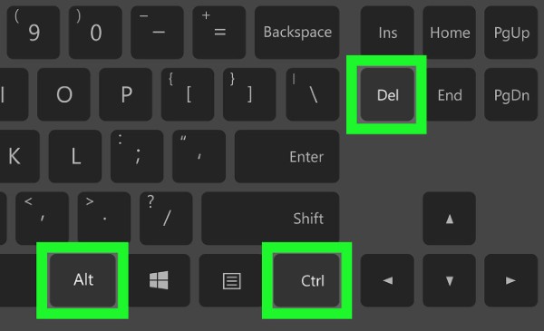Nhấn tổ hợp Ctrl + Alt + Delete
