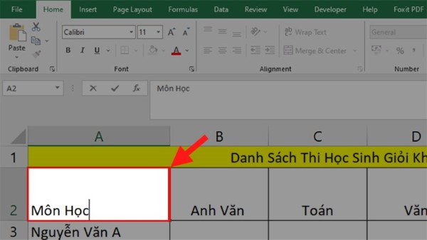 Nhấn đúp chuột trái vào ô để bắt đầu nhập liệu