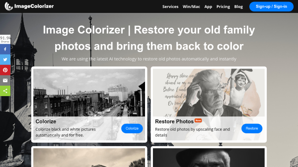 ImageColorizer tự động phân tích và tô màu cho ảnh đen trắng