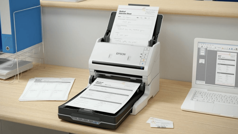 Scan sử dụng thiết bị chuyên dụng để ghi lại tài liệu giấy và chuyển thành dữ liệu số