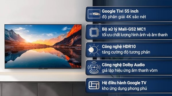 Tivi Xiaomi A 2025 55 inch UHD