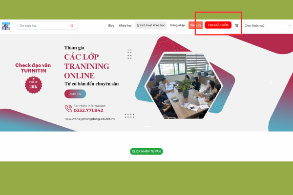 Truy cập vào trang web thầy Phong Đặng