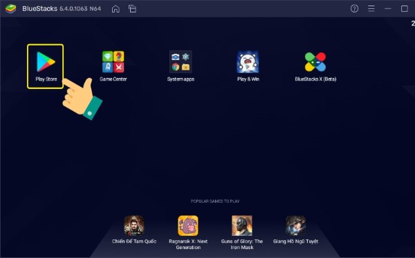Truy cập ứng dụng Play Store