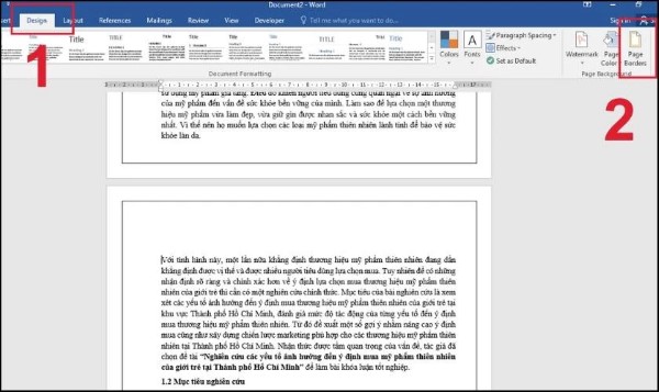 Chọn Page Borders