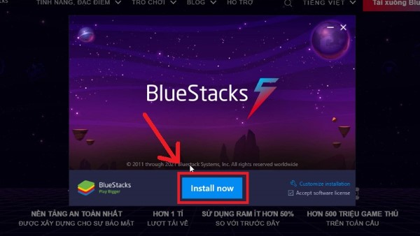 Chọn “Install now”