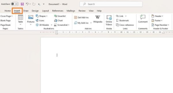 Mở Insert → Text → Signature Line