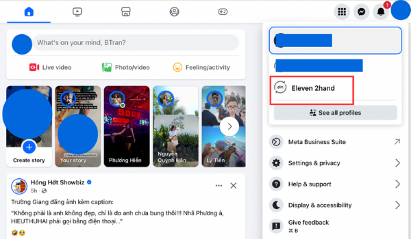 Đăng nhập vào tài khoản Facebook quản trị viên