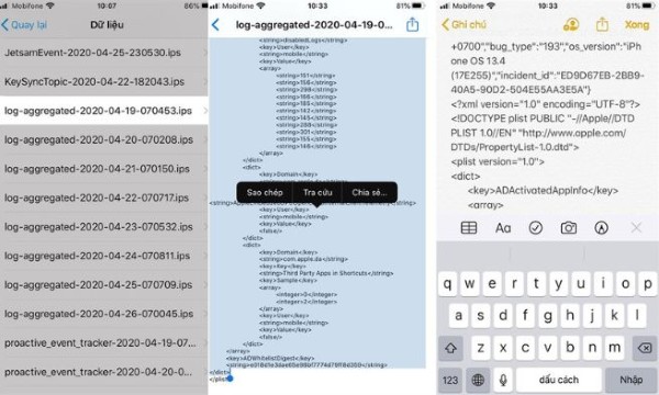 Mở tệp “log-aggregated” gần nhất