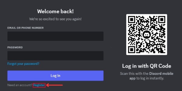 Nhấn chọn “Register” và nhập thông tin