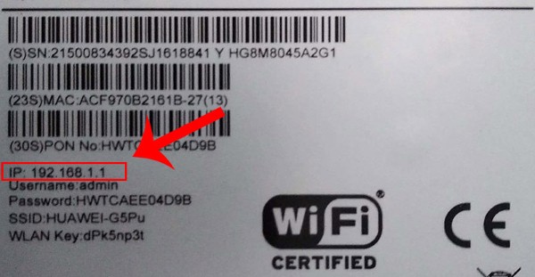 Kiểm tra chính xác địa chỉ IP quản trị tại mặt sau modem