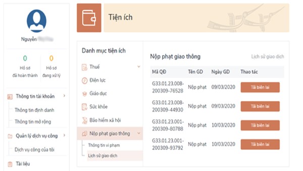 Nhận được thông báo xác nhận giao dịch thành công