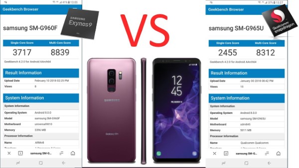 Exynos 9810 và Snapdragon 845 đều được trang bị 8 nhân