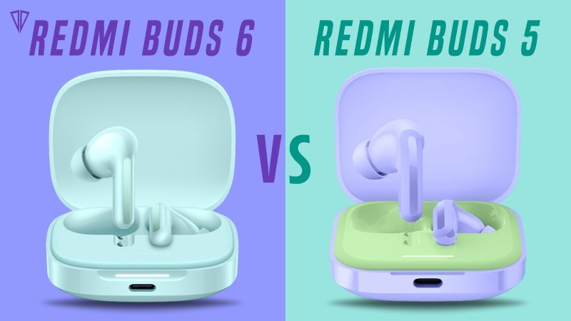 So sánh thiết kế Redmi Buds 6 và Redmi Buds 5