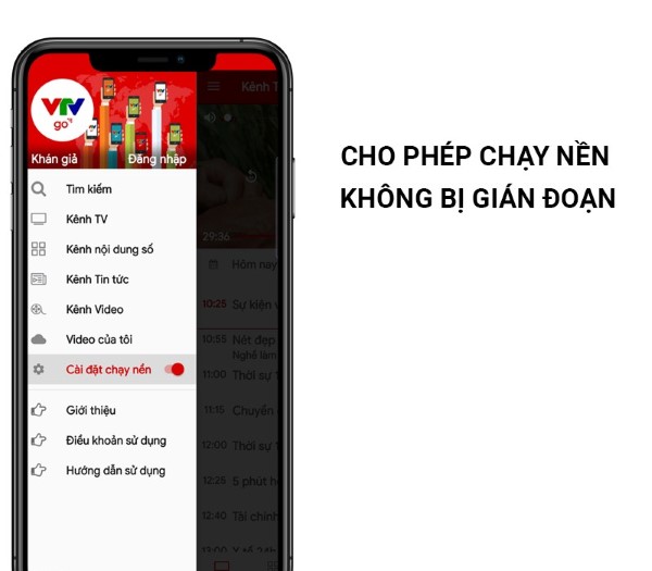 Tính năng “Cài đặt chạy nền” cho phép video phát dưới dạng cửa sổ thu nhỏ