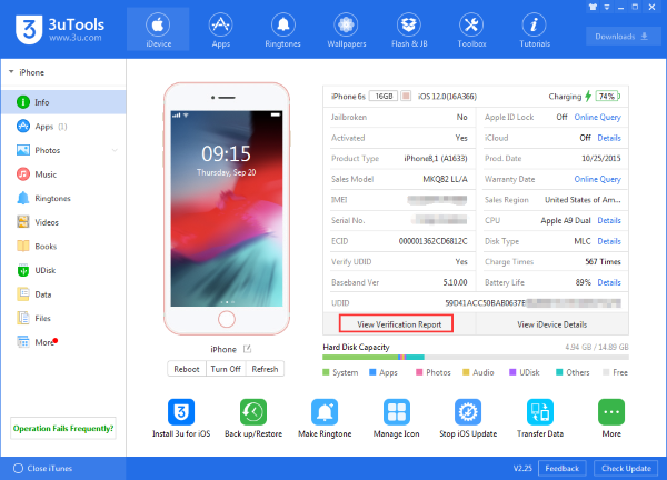Sử dụng phần mềm 3uTools để chuyển dữ liệu
