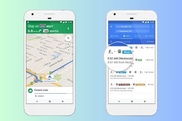 App chỉ đường trên iPhone Google Maps