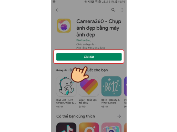 Nhấn Cài đặt