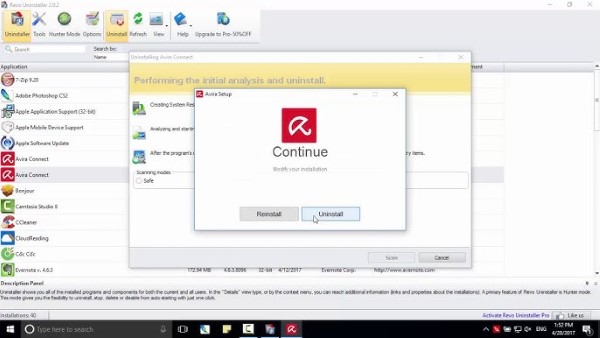 Nhấn Uninstall