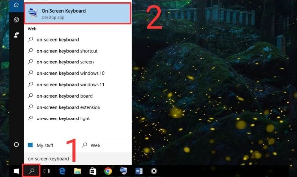 Tìm kiếm từ khóa On-Screen Keyboard
