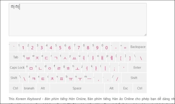 Truy cập trang web hỗ trợ gõ tiếng Hàn trực tuyến
