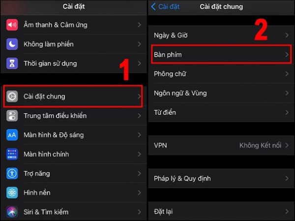 Chọn Cài đặt chung