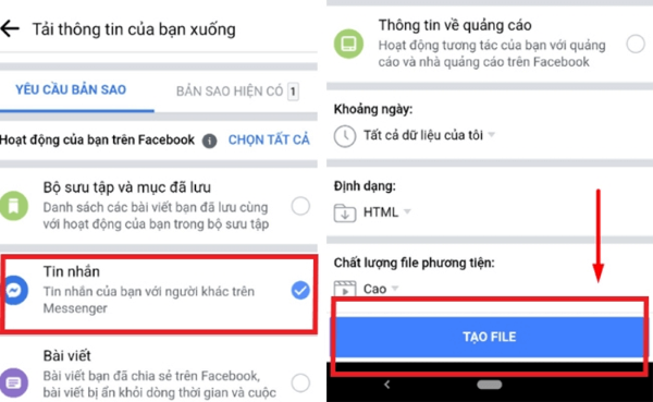 Nhấn “Tạo File”