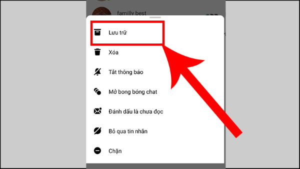 Đã lưu trữ cuộc trò chuyện Messenger trên Facebook