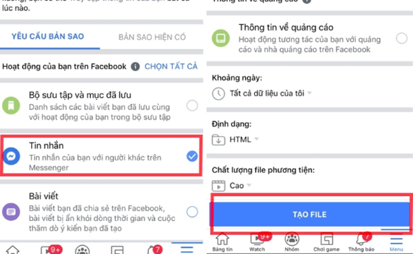 Nhấn “Tạo File”