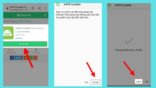 Mở file tải xuống rồi nhấn Cài đặt
