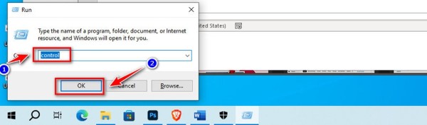 Nhấn Windows + R