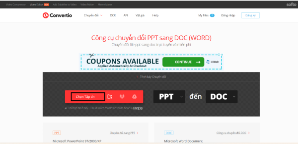 Mở trình duyệt rồi truy cập vào website