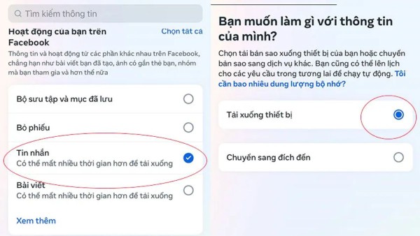 Chọn “Tải xuống thiết bị”