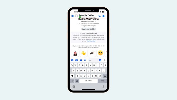 Mở cuộc trò chuyện Messenger với người cần chặn