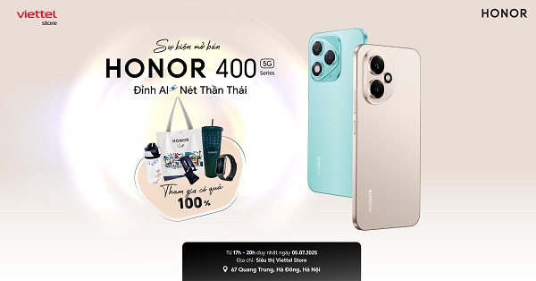 Viettel Store tổ chức sự kiện đặc biệt lễ mở bán HONOR 400 Series - Đỉnh AI, nét thần thái
