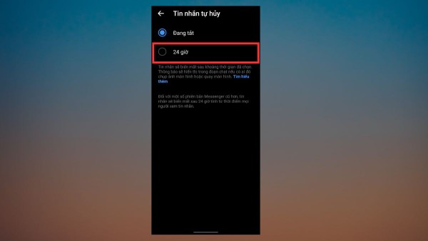 Nhấn Tiếp tục