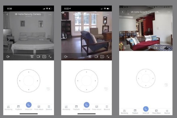 Giao diện truyền hình ảnh trực tiếp từ camera Xiaomi